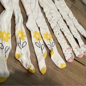 12-24 month Gymboree tights with Floral and Star design (set of 4)